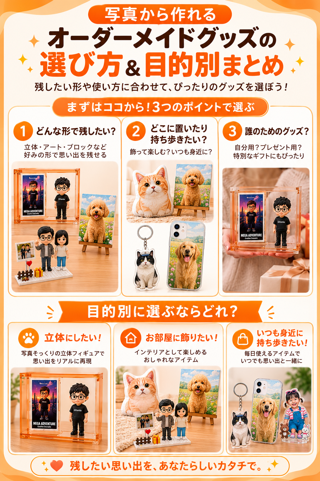 写真から作れるオーダーメイドグッズの選び方と目的別まとめ